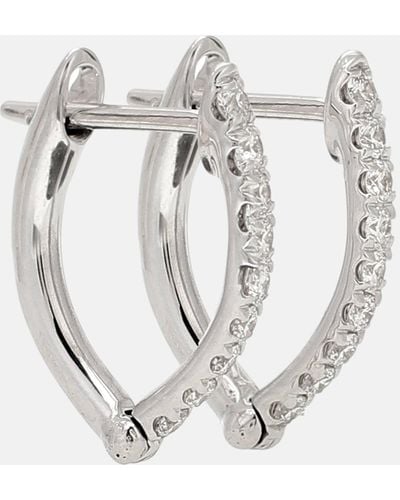 Melissa Kaye Cristina Small 18kt White Gold Earrings With Diamonds