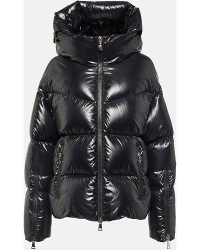 Moncler Huppe Appliquéd Quilted Padded Hooded Shell Down Jacket - Black
