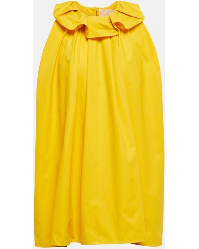 ROKSANDA Lotus Cotton Poplin Top - Yellow