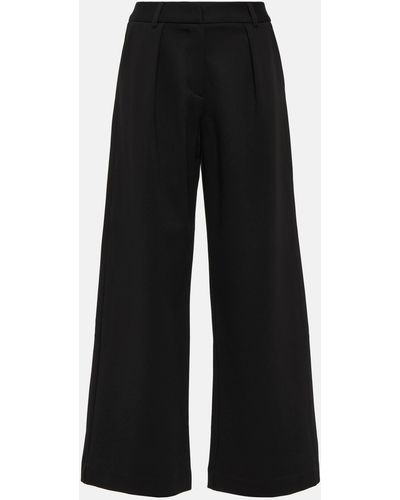 Velvet Leona High-rise Wide-leg Pants - Black