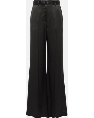 Gabriela Hearst Mabon Silk Wide-leg Pants - Black