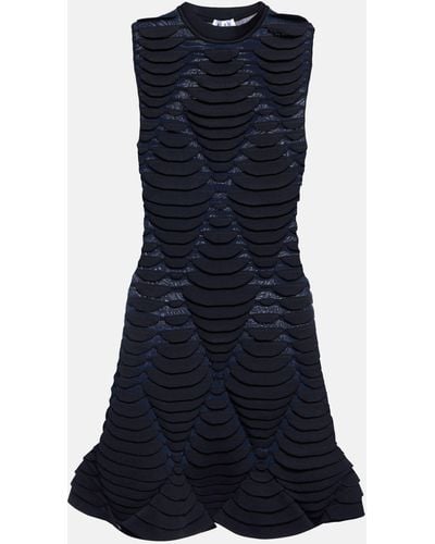 Alaïa Alaia 3d-knit Minidress - Blue