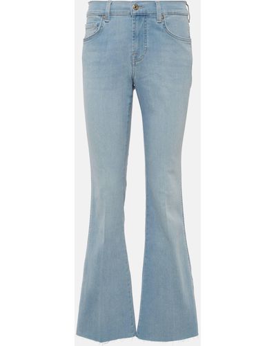 7 For All Mankind B(air) Mid-rise Bootcut Jeans - Blue
