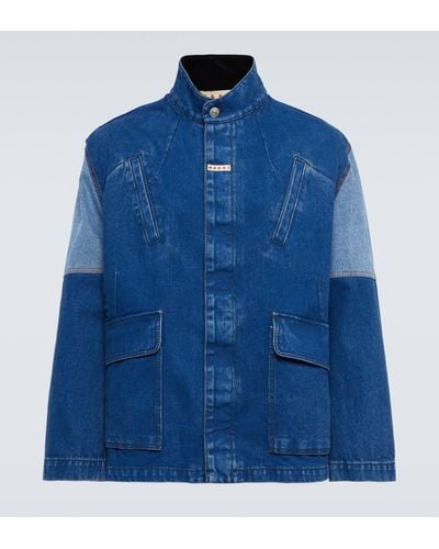 Marni Panelled Denim Jacket - Blue