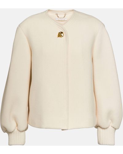 Chloé Wool-blend Jacket - Natural