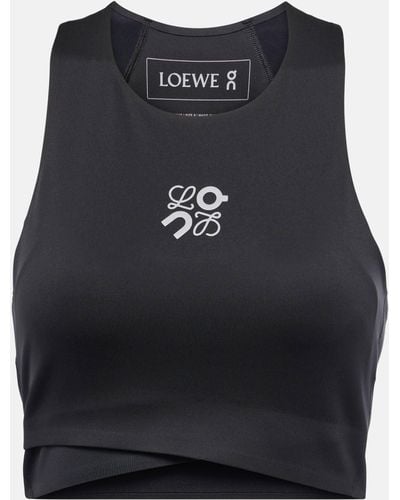 Loewe X On Performance Logo Crop Top - Black