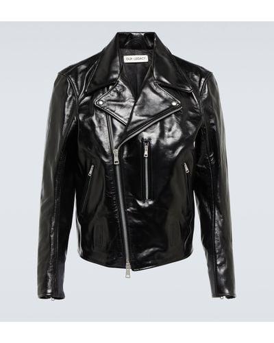 Our Legacy Hellraiser Leather Jacket - Black