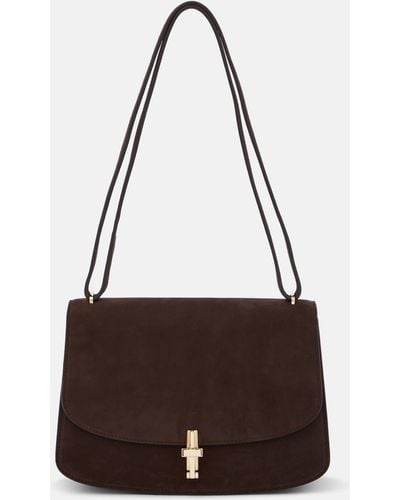 The Row Sofia 10 Leather Shoulder Bag - Brown