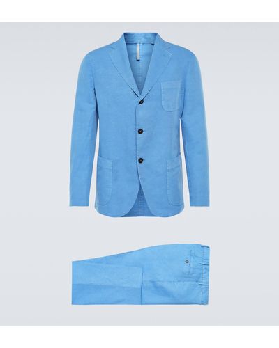 Incotex Hemp And Cotton Suit - Blue