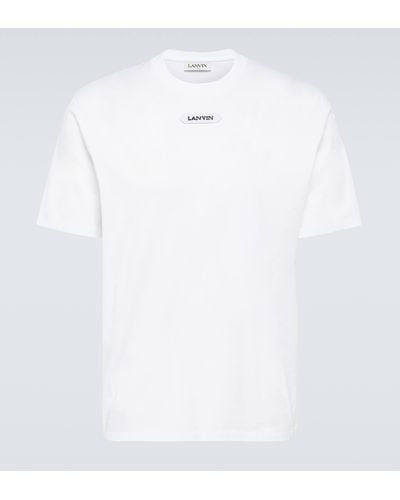 Lanvin Logo Cotton Jersey T-shirt - White