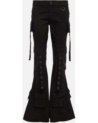 Blumarine Embellished Low-rise Flared Jeans - Black