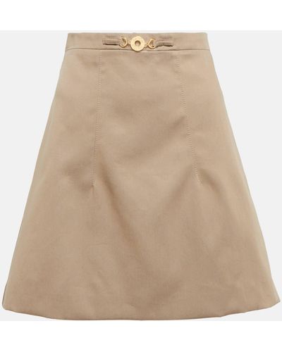 Patou Cotton Miniskirt - Natural
