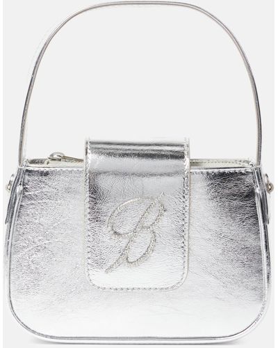 Blumarine B Bag Small Leather Shoulder Bag - White