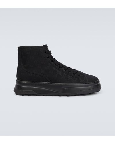 Gucci High-top Gg Sneakers - Black