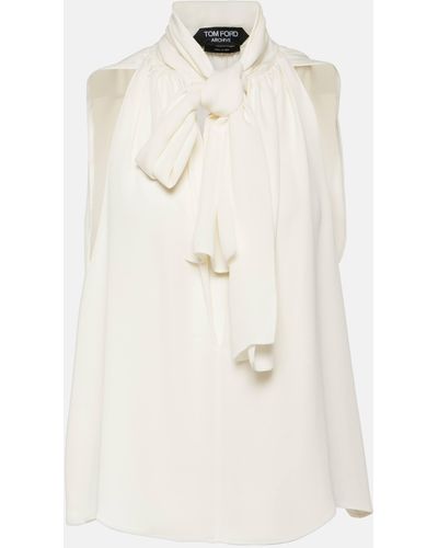 Tom Ford Silk Crepe Top - White