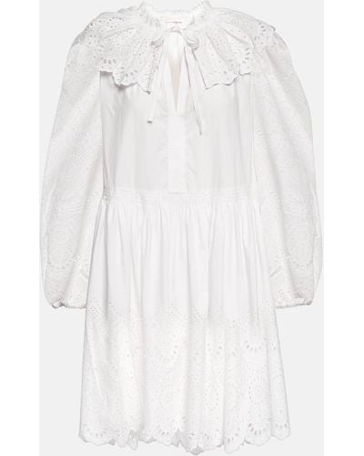 Ulla Johnson Narcisa Cotton Minidress - White
