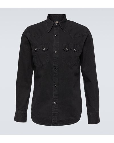 RRL Sawtooth West Denim Shirt - Black