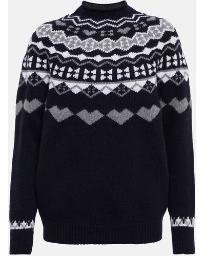 Fusalp Coline Wool And Cashmere Sweater - Blue
