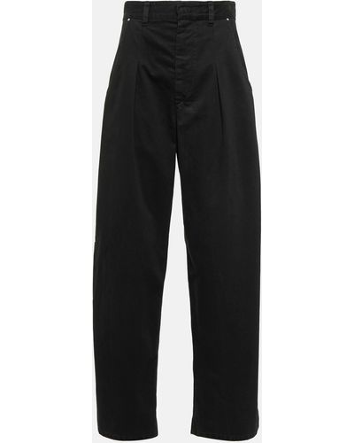 Isabel Marant Lenadi High-rise Cotton Wide-leg Pants - Black
