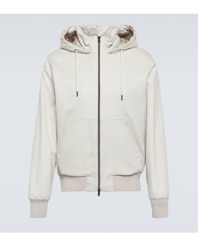 Herno Silk And Cashmere Hooded Jacket - White