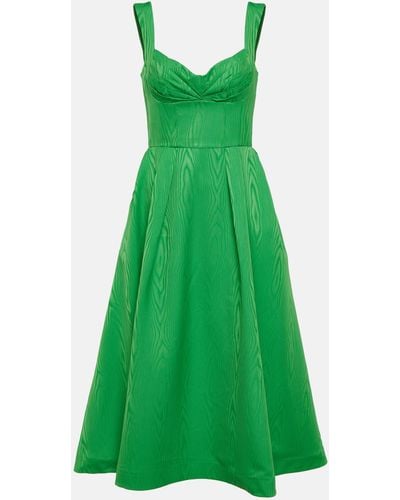 Rebecca Vallance Abigail Pleated Midi Dress - Green