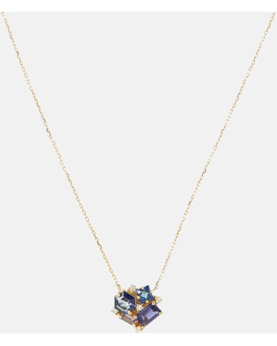 Suzanne Kalan Amalfi Collection Blossom 14kt Yellow Gold Necklace With Diamonds - White
