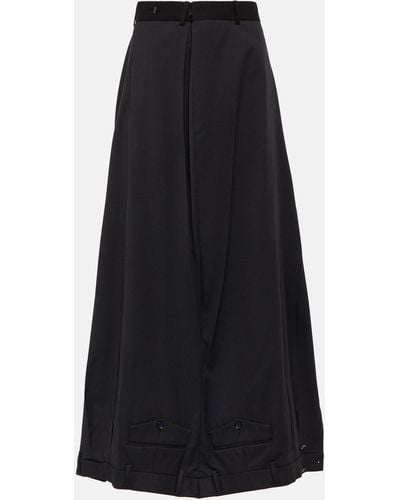 Balenciaga Upcycled Maxi Skirt - Black