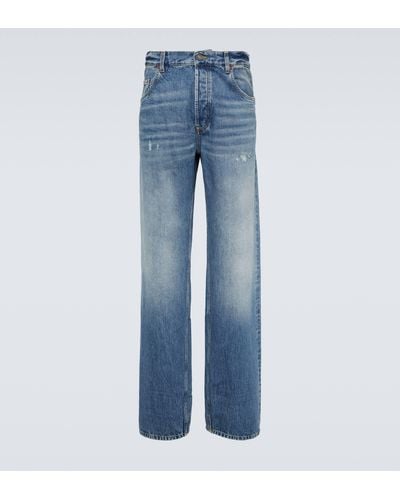 Saint Laurent Low-rise Wide-leg Jeans - Blue