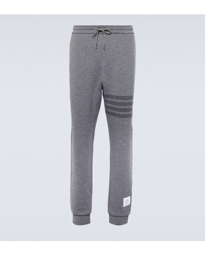 Thom Browne 4-bar Virgin Wool Sweatpants - Grey