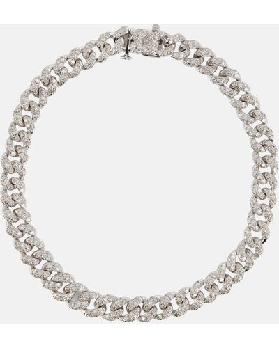 SHAY Mini 18kt White Gold Bracelet With Diamonds - Metallic