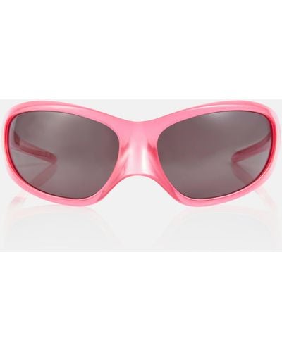 Balenciaga Skin Oval Sunglasses - Pink