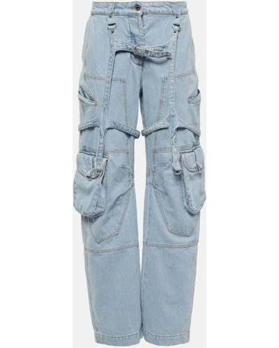 Off-White c/o Virgil Abloh Low-rise Cargo Jeans - Blue