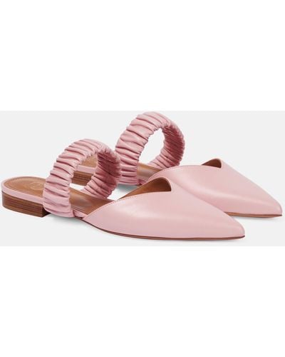 Malone Souliers Matilda Leather Slippers - Pink