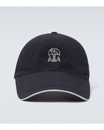 Brunello Cucinelli Logo Embroidered Baseball Cap - Blue