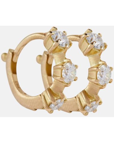 Jade Trau Kismet Mini 18kt Gold Earrings With Diamonds - Metallic