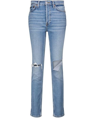 RE/DONE 80s High-rise Slim Jeans - Blue