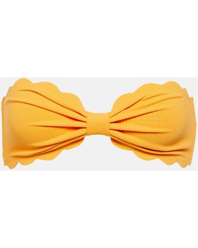Marysia Swim Antibes Scalloped Bandeau Bikini Top - Yellow