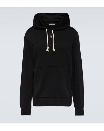 JW Anderson Cotton And Silk Hoodie - Black