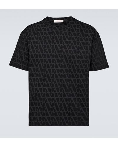 Valentino Toile Iconographe Cotton Jersey T-shirt - Black