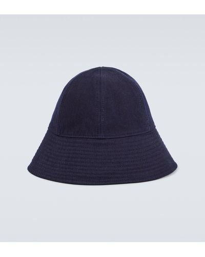 Jil Sander Cotton Bucket Hat - Blue