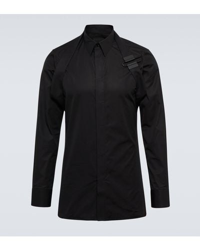 Givenchy U-lock Harness Cotton Poplin Shirt - Black