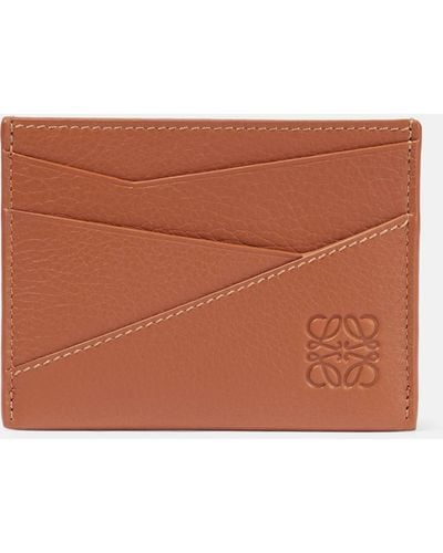 Loewe Leather Puzzle Edge Card Holder - Brown