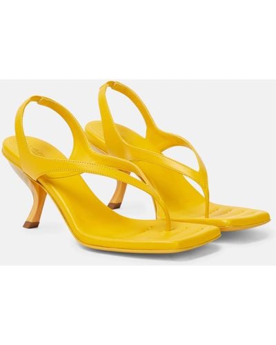 Gia Borghini Gia/rhw Rosie Leather 13 Sandals - Yellow