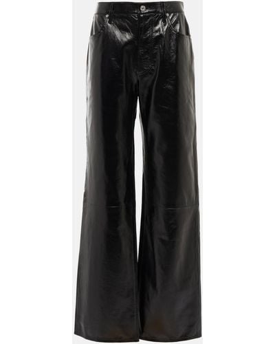 Citizens of Humanity Paloma High-rise Wide-leg Leather Pants - Black