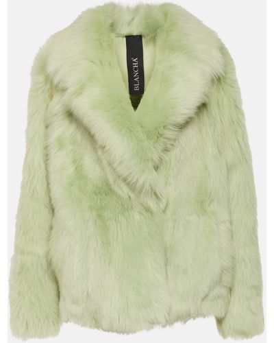 Blancha Shearling Jacket - Green