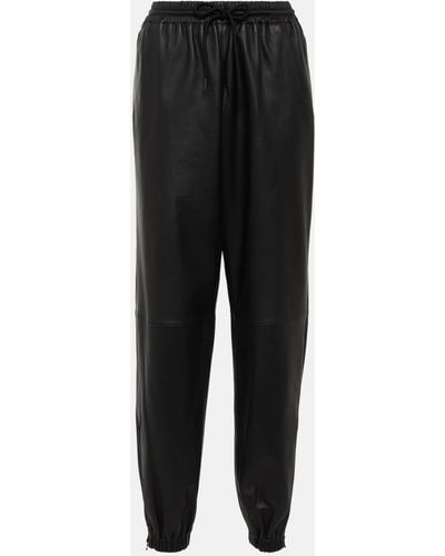 Wardrobe NYC Leather Sweatpants - Black