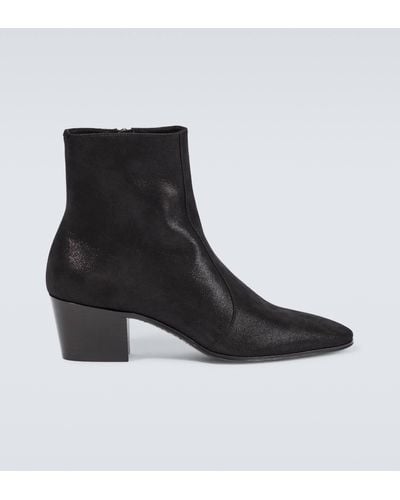 Saint Laurent Vassili Leather Boots - Black
