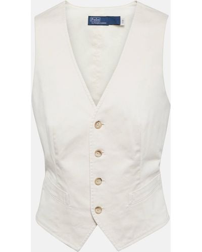 Polo Ralph Lauren Polo Bargan Wool Blend Waistcoat - White