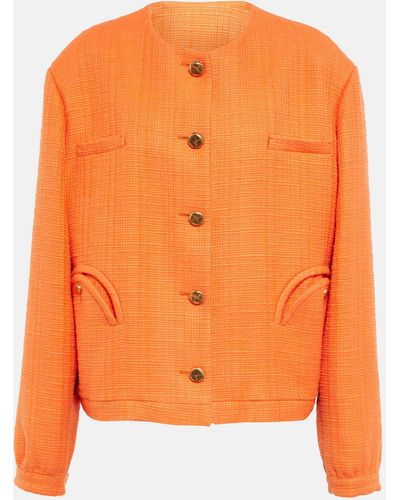 Blazé Milano Gliss Bolero Cotton-blend Jacket - Orange