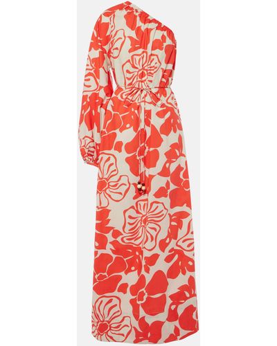 Faithfull The Brand Amorosa Floral Cotton Maxi Dress - Red